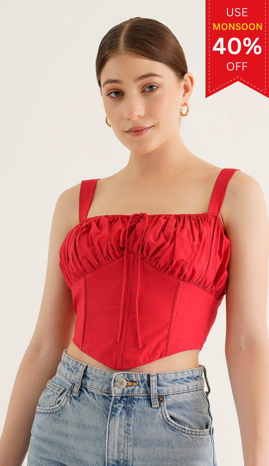 Liv Red Corset Top