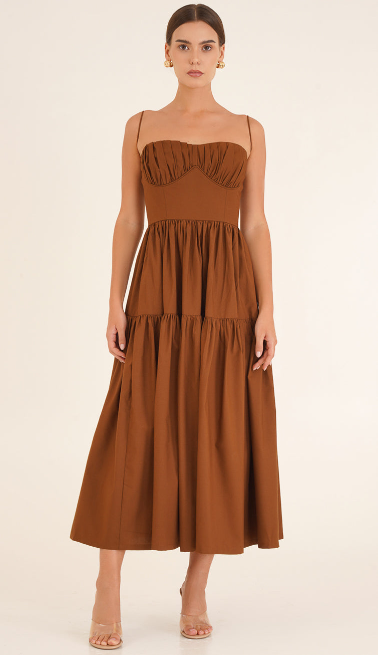 Ruth Brown Poplin Dress