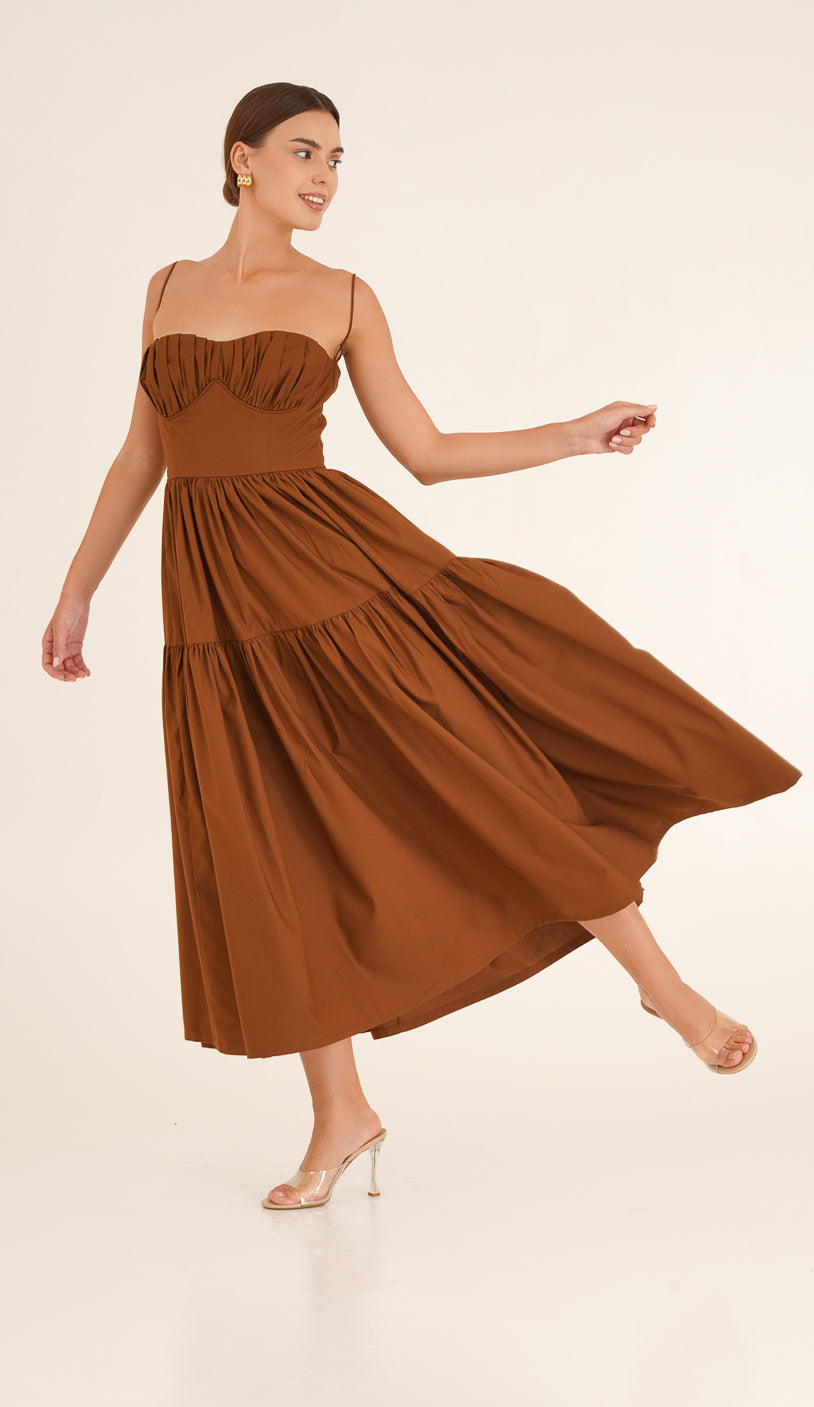 Ruth Brown Poplin Dress