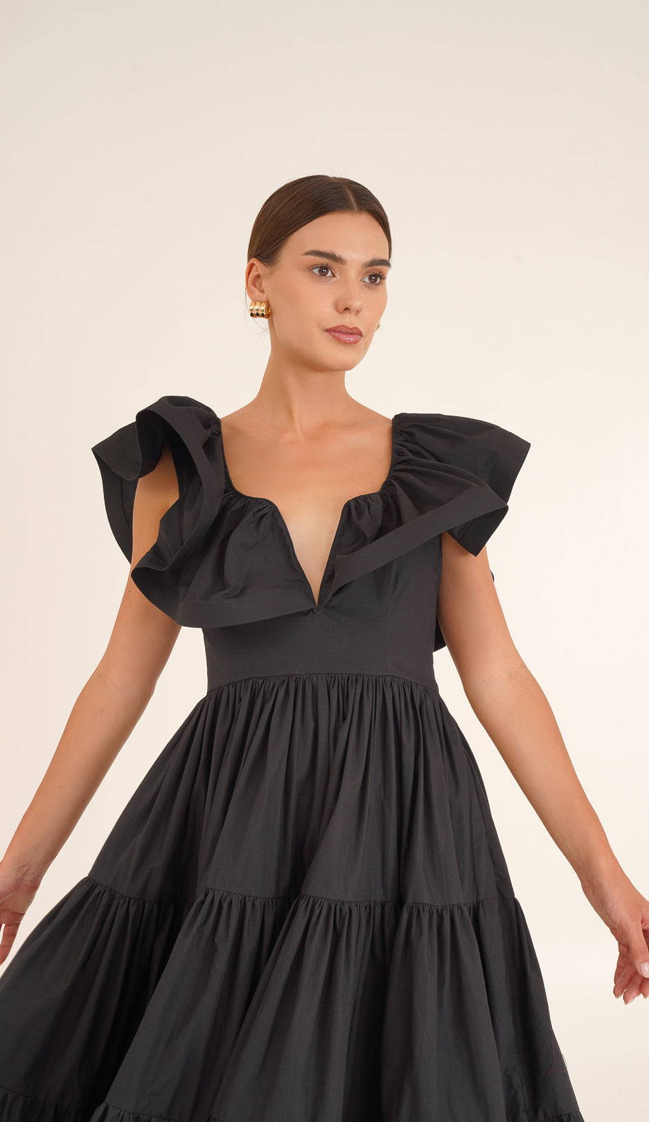 Holly Black Poplin Dress