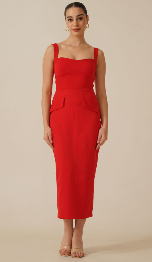 Sierra Red Bodycon Dress