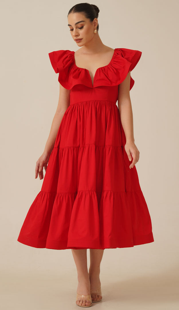 Holly Dress in Red