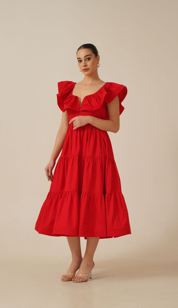 Holly Dress in Red