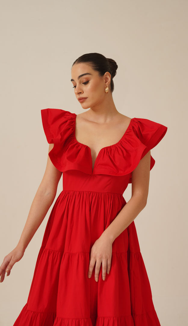 Holly Dress in Red