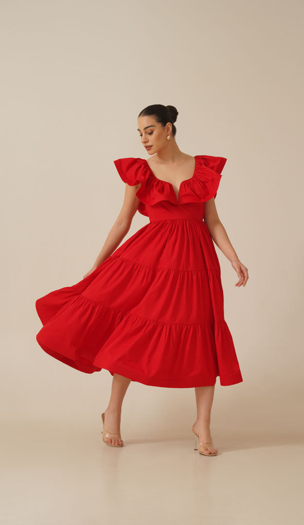 Holly Dress in Red