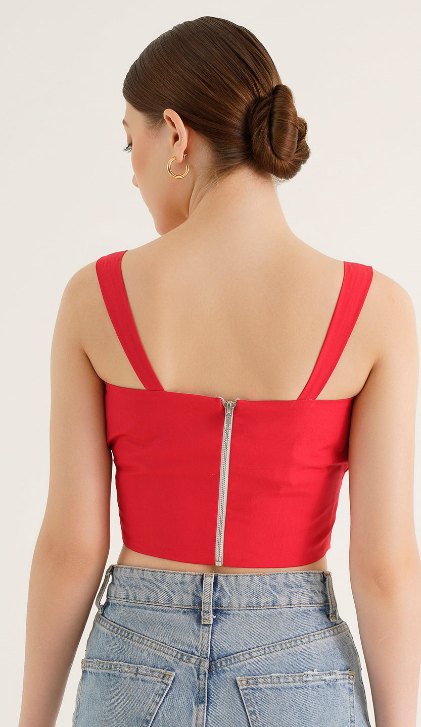 Liv Red Corset Top