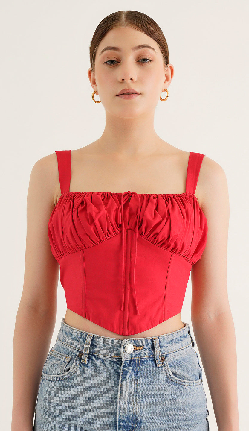 Liv Red Corset Top