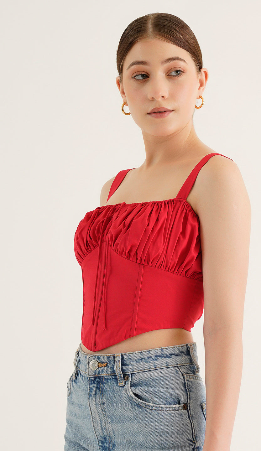 Liv Red Corset Top