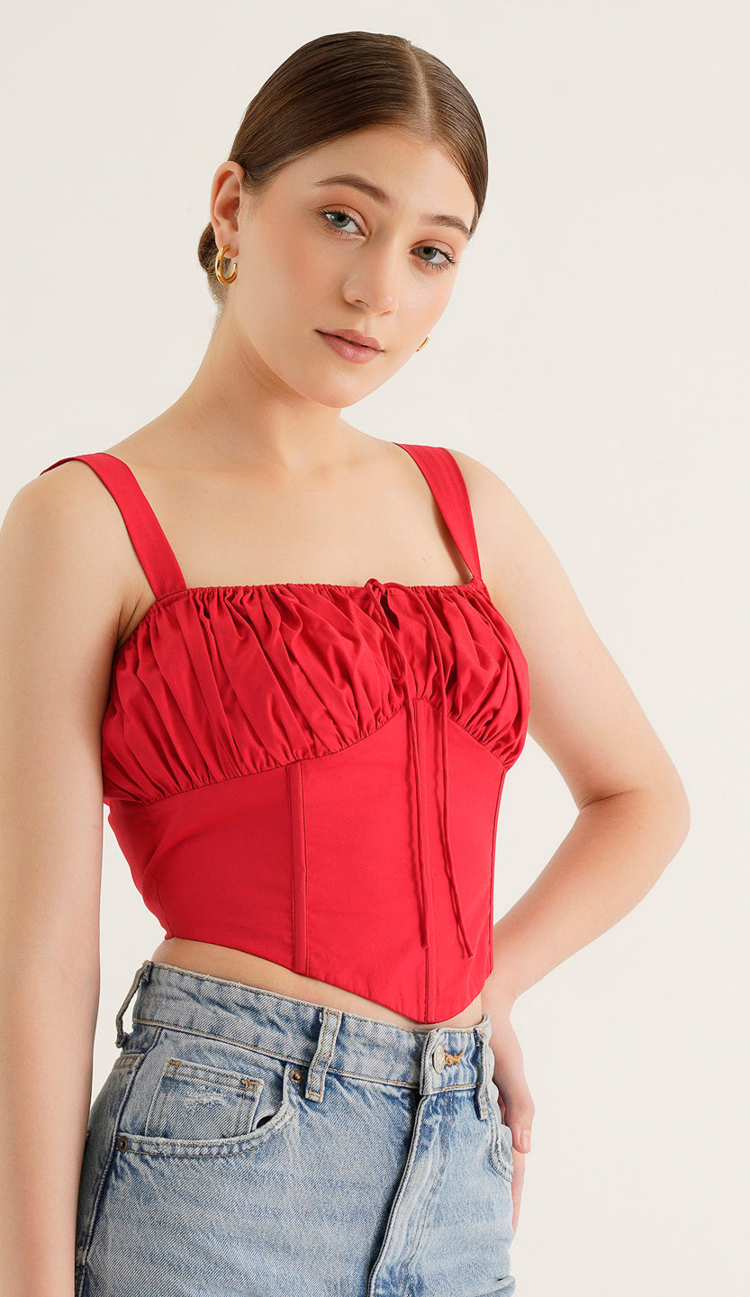 Liv Red Corset Top