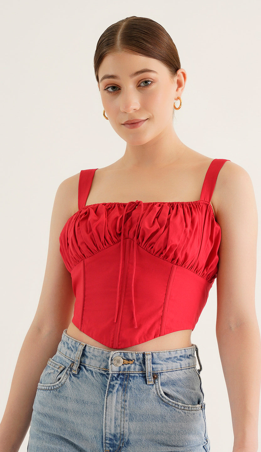 Liv Red Corset Top