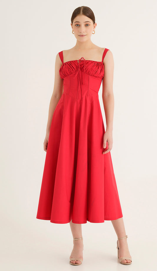 Emma Red Corset Dress
