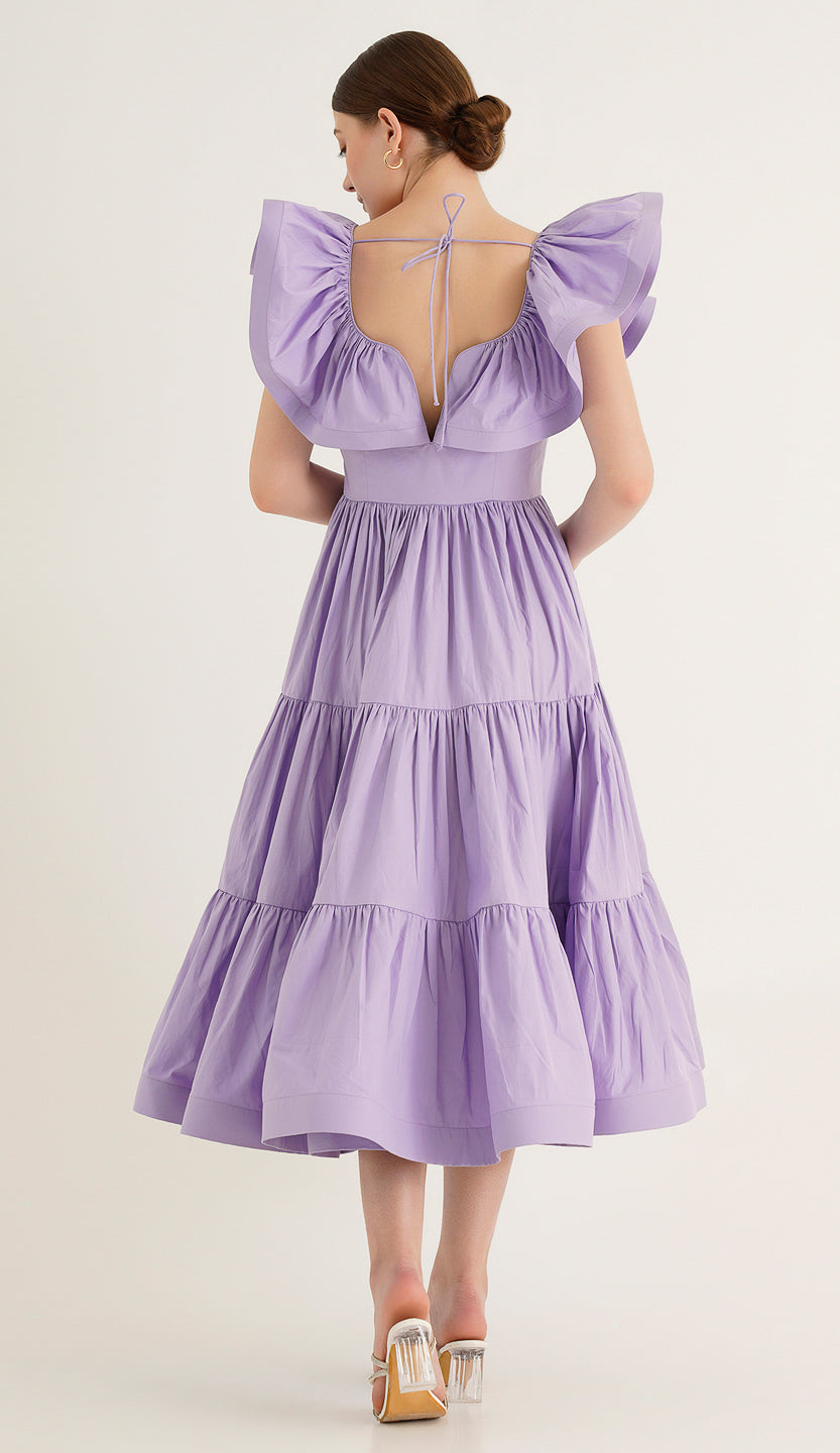 Holly Lavender Poplin Dress