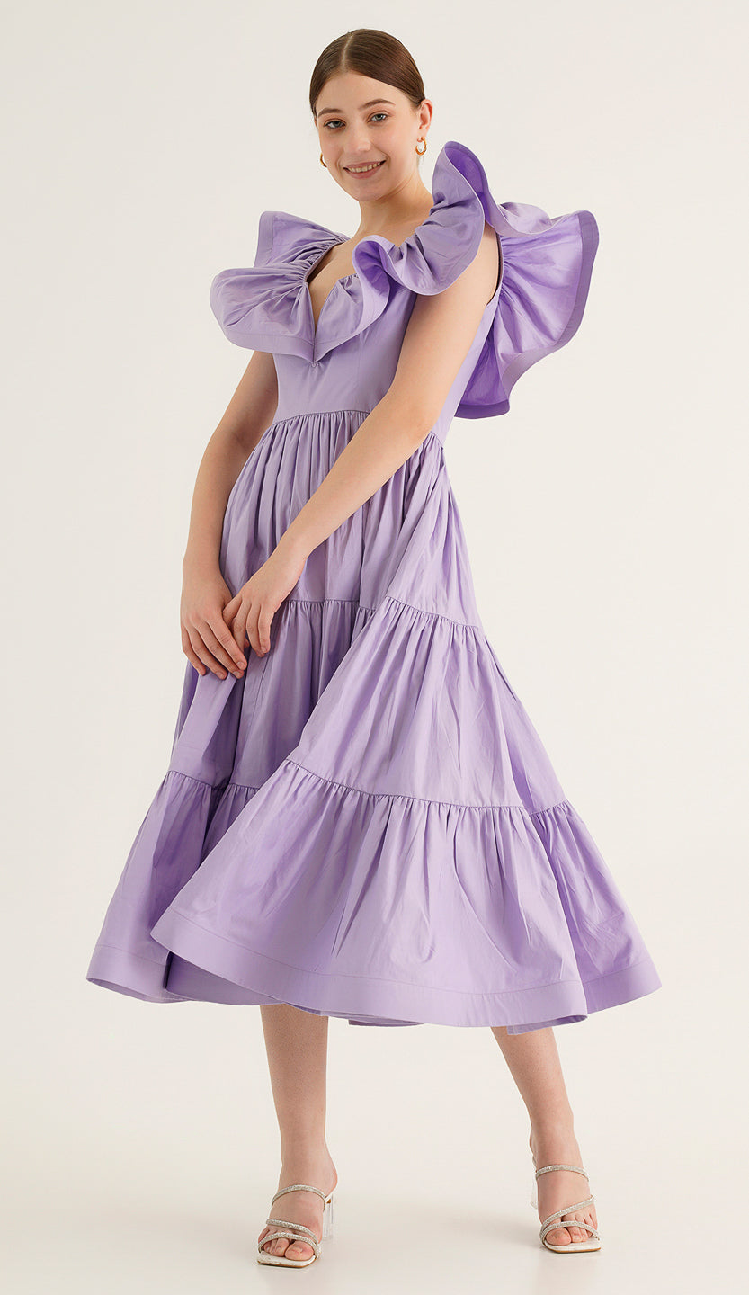 Holly Lavender Poplin Dress