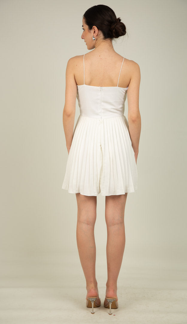 Ramona white pleated dress